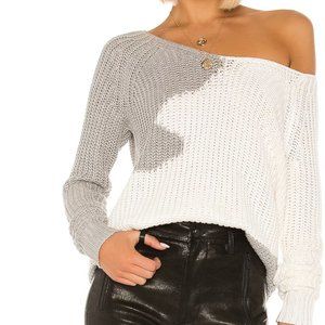 House of Harlow 1960 gray and white sweater